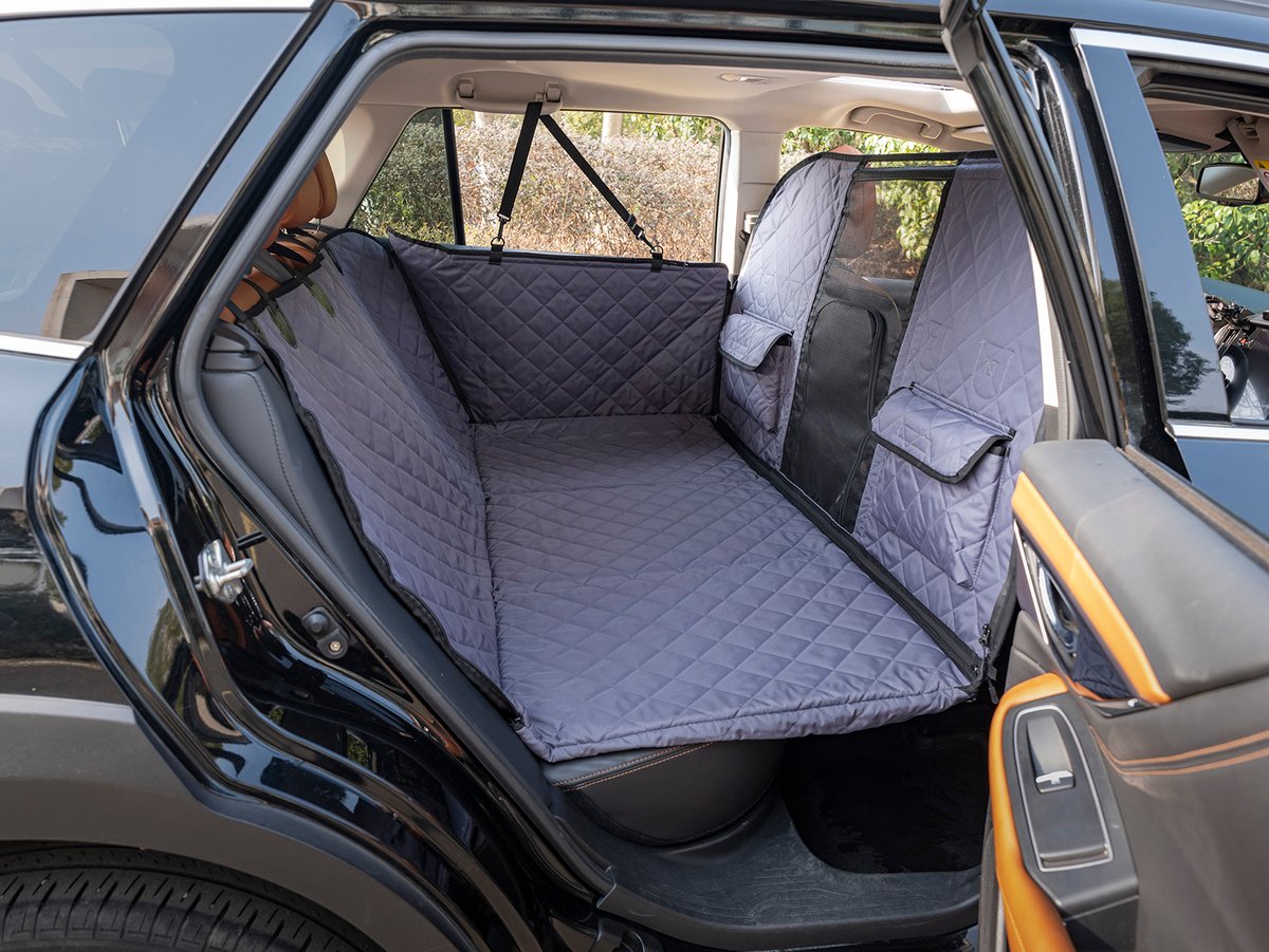 Deluxe Pet Car Seat Hammock with Raised Seat Barrier P3409
